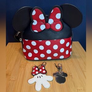 Disney Black and Red Polka Dot Crossbody Bag